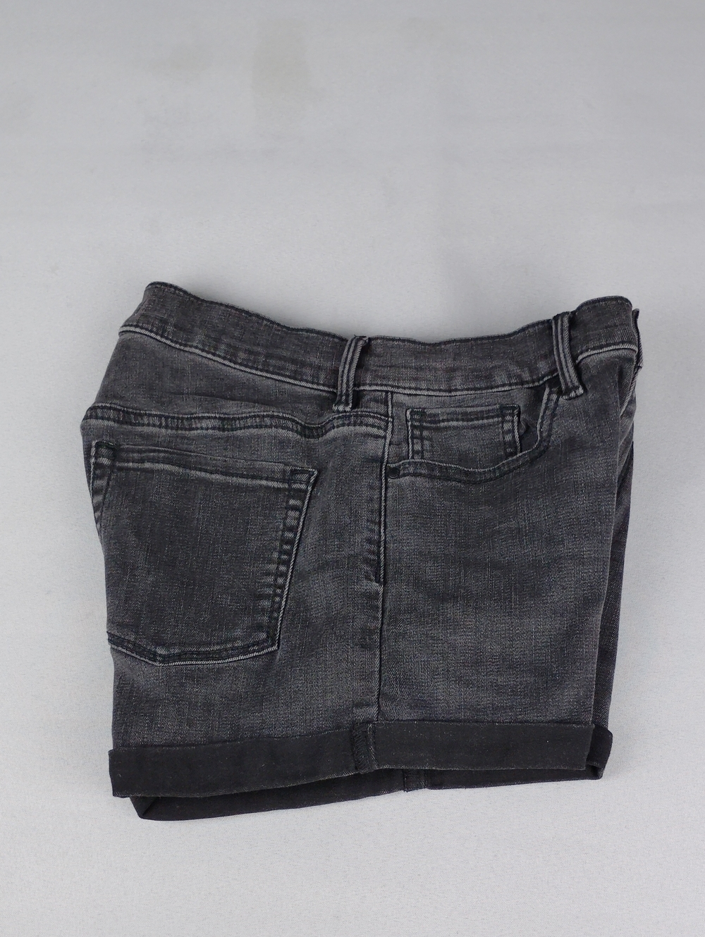 Pacsun Women’s " The Shortie" Dark Gray Denim Roll-Hem Shorts